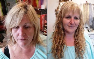 Peloco: Für diese zauberhafte Haarverlängerung wurde russisches Echthaar (hochwertigste Haarqualität) in verschiedenen Blond Nuancen mit der brasilianischen Knüpftechnik eingearbeitet. Diese Technik ist zwar sehr zeitaufwendig, aber eine der haarschonendsten Techniken, welche sehr lange hält. Auch geeignet bei feinem Haar.